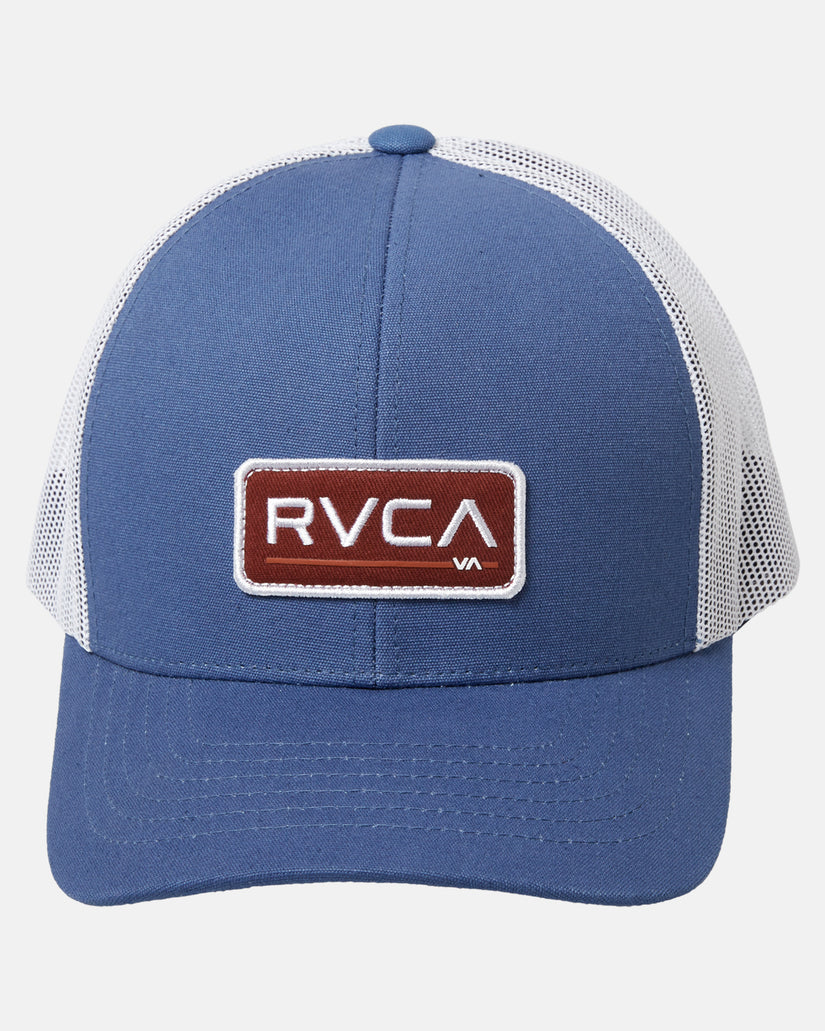 RVCA Curved Trucker Hat - Blue/Red