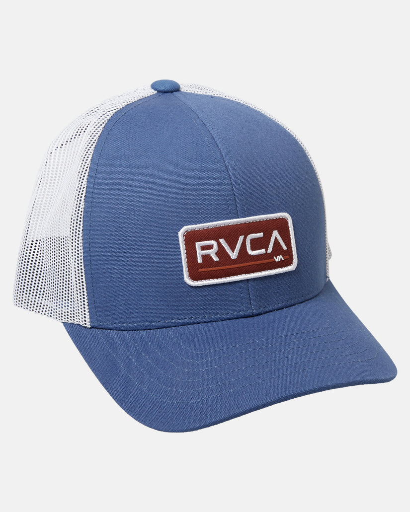 RVCA Curved Trucker Hat - Blue/Red