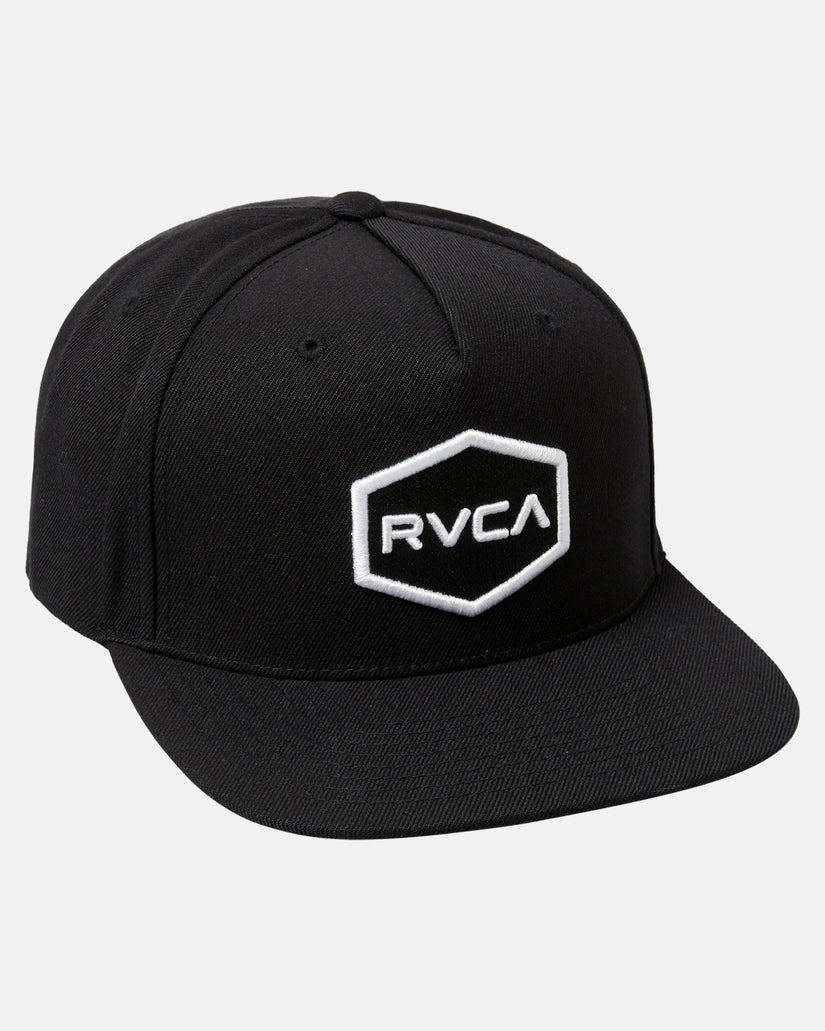 RVCA Snapback Hat - Black/White