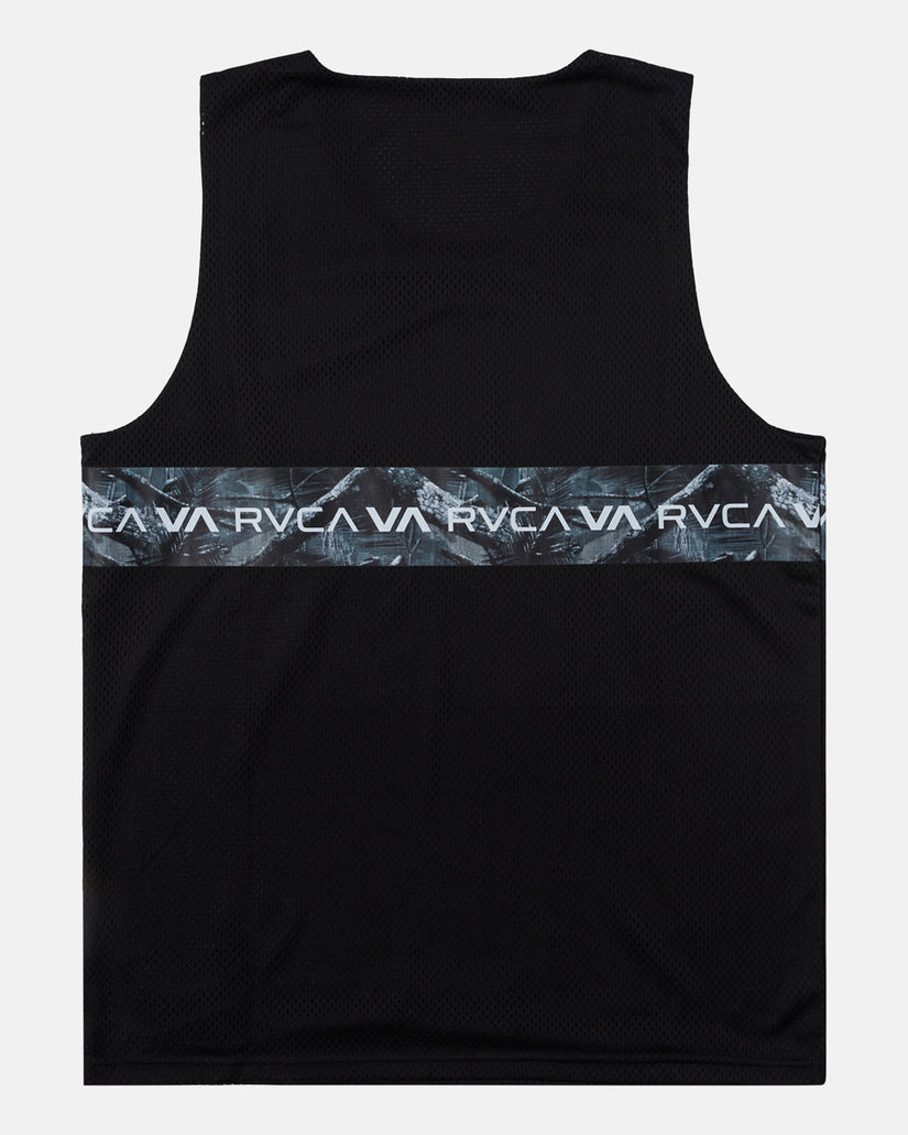 Hawaii Taro Mesh Tank Top - RVCA Black
