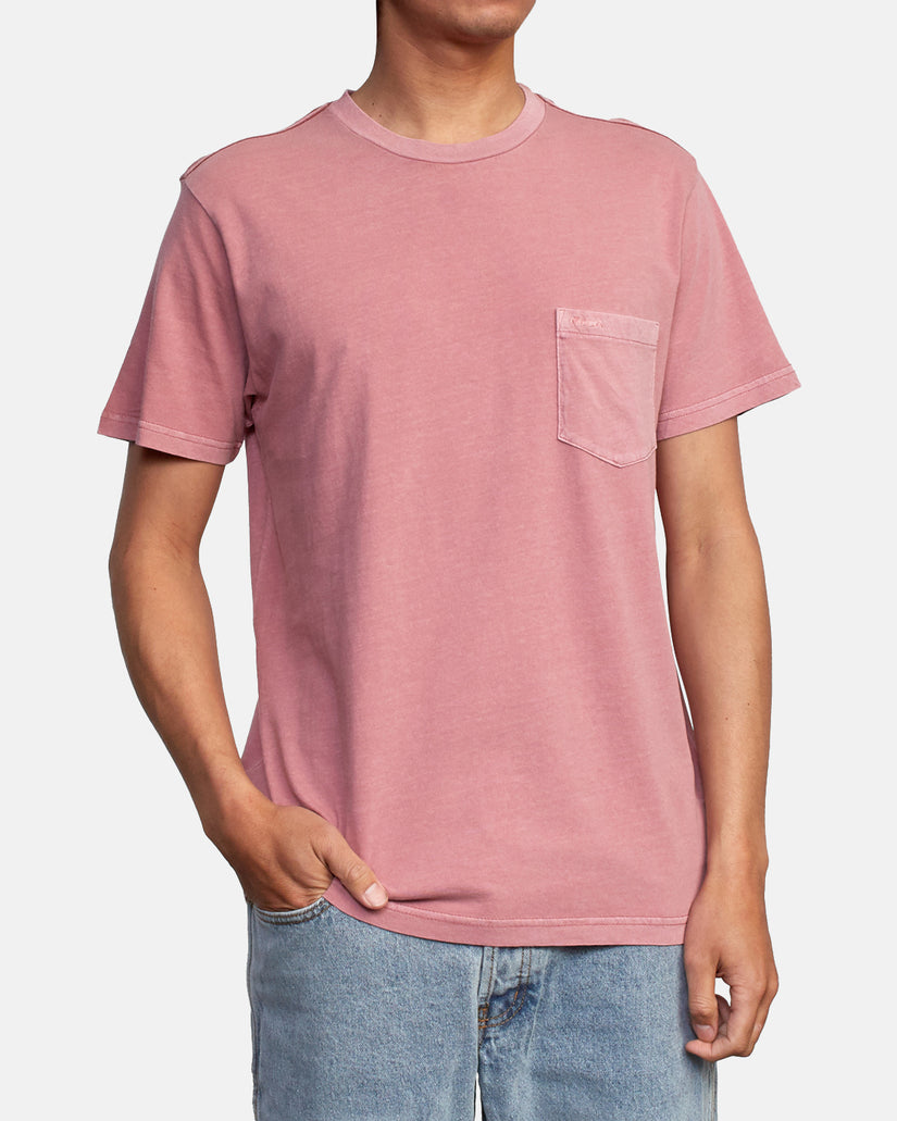 RVCA Pigment Pocket T-Shirt - Plum Berry