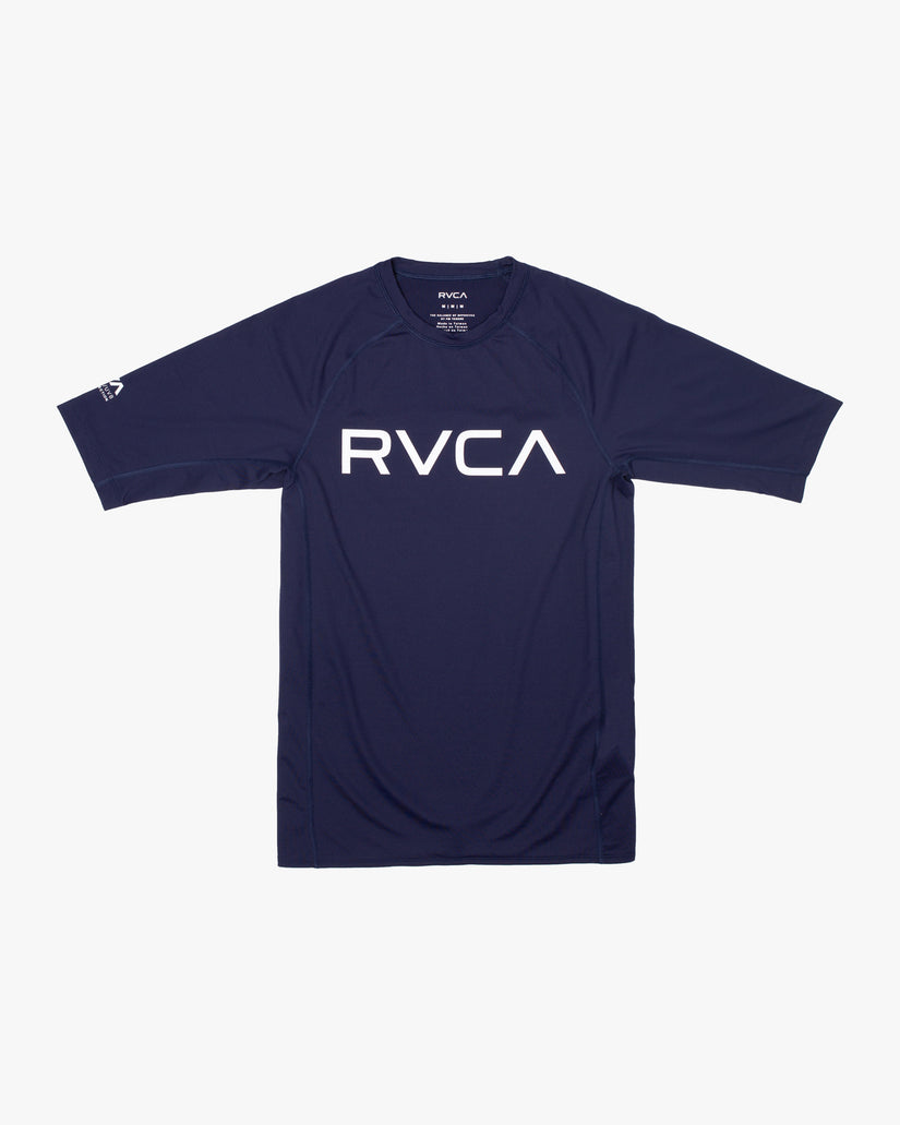 Boys RVCA Short Sleeve Rashguard - Navy