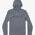 Boys RVCA Hooded Long Sleeve Rashguard - Heather Grey