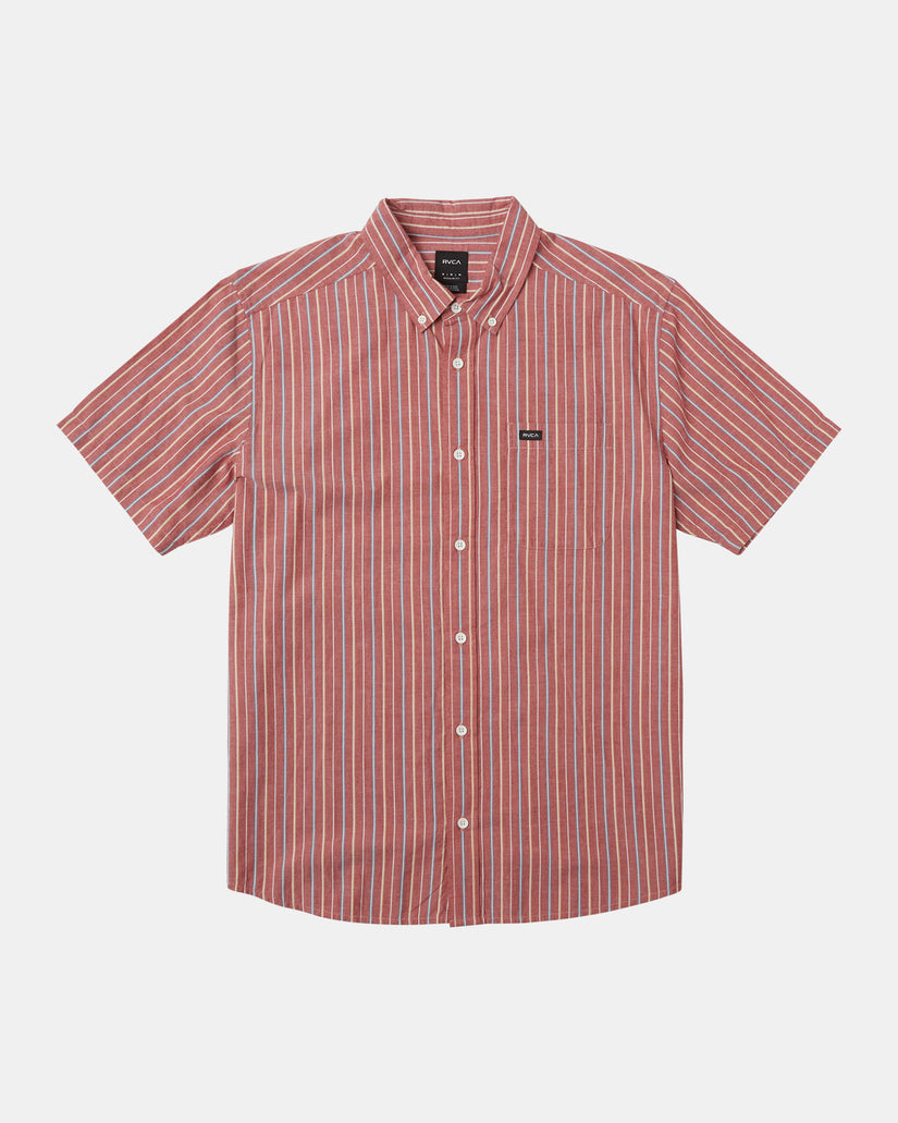 Boys Daybreak Stripe Short Sleeve Shirt - Scarlett