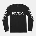 Boys Big RVCA Long Sleeve Tee - Black/White
