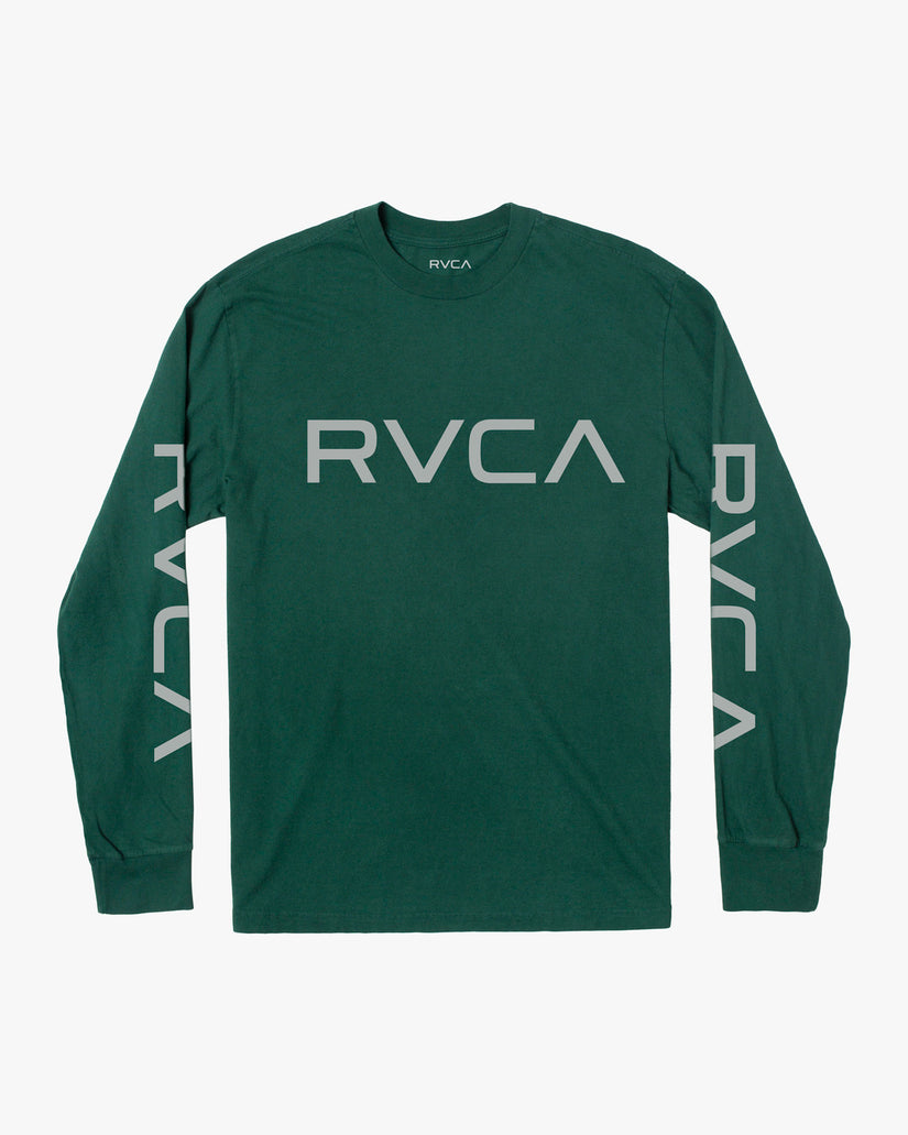 Boys Big RVCA Long Sleeve Tee - Hunter Green