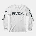 Boys Big RVCA Long Sleeve Tee - White/Black