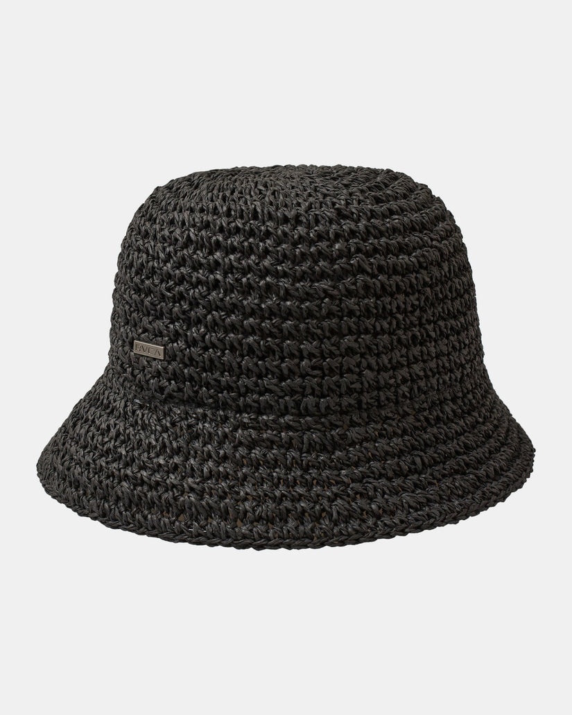 Laguna Straw Bucket Hat - Black