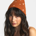 Embroidered Essential Beanie - Caramel