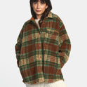 Birdie Shacket Flannel Jacket - Caramel