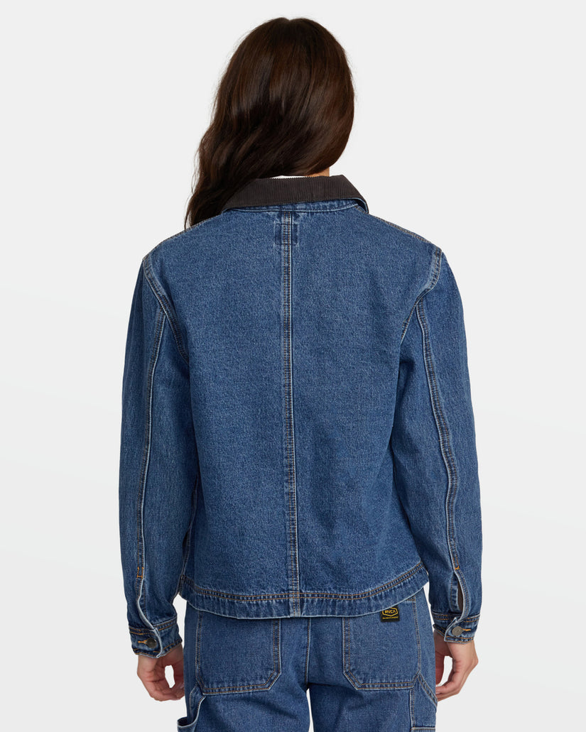 Dayshift Denim Chore Coat Jackets - Blue Rinse