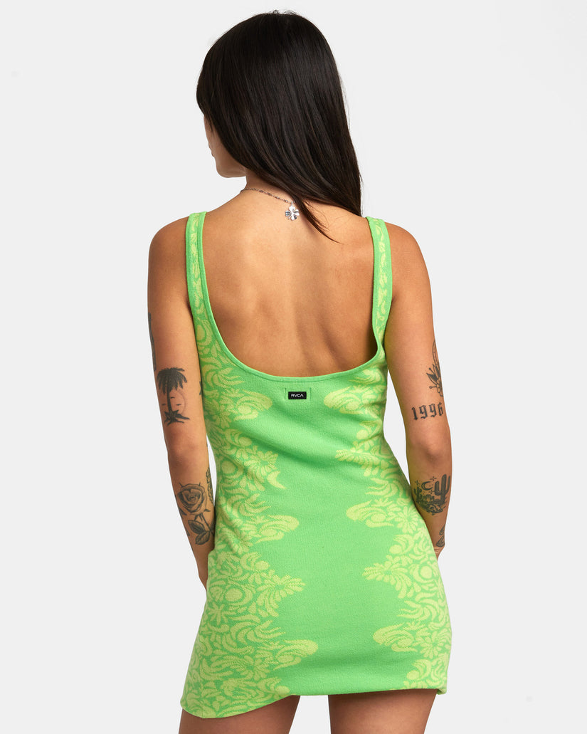 Mai Tai Knitted Bodycon Dress - Green Flash