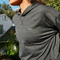 C-Able Cropped Workout Hoodie - Black Heather
