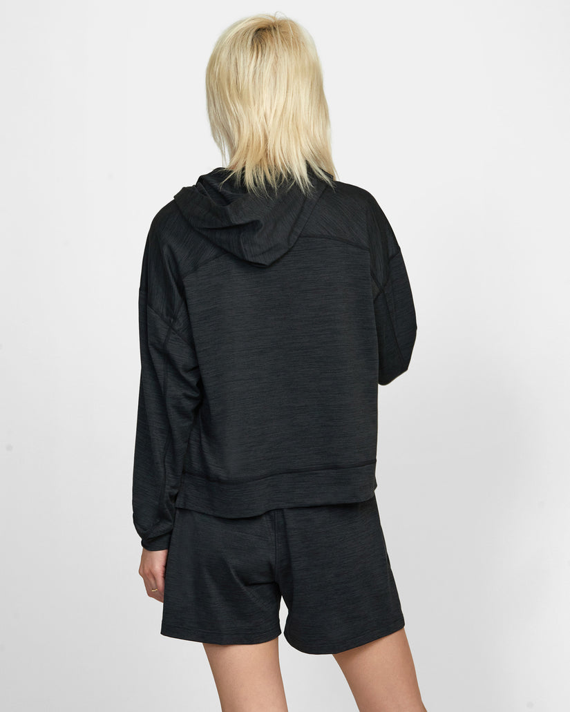 C-Able Cropped Workout Hoodie - Black