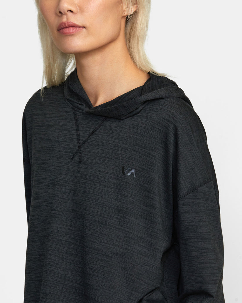 C-Able Cropped Workout Hoodie - Black