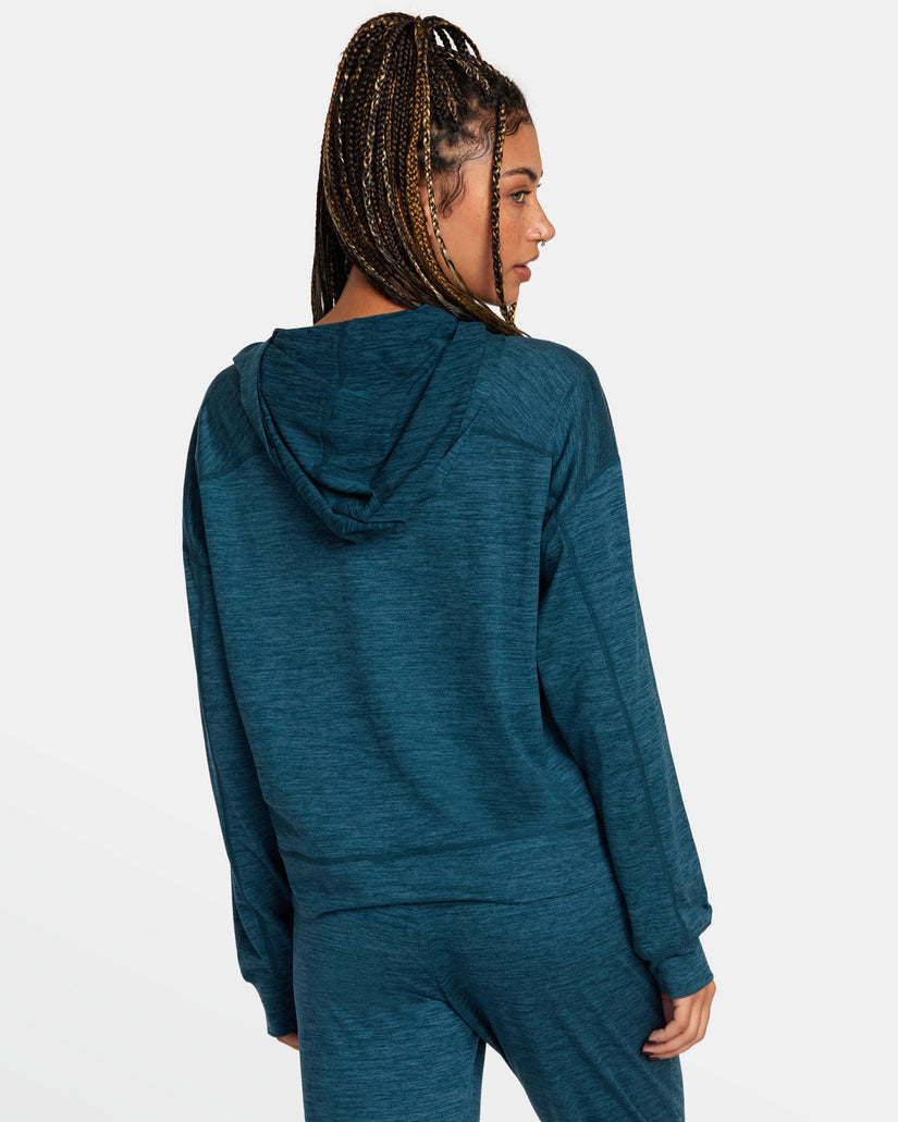 C-Able Cropped Workout Hoodie - Pond