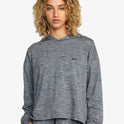 C-Able Cropped Workout Hoodie - Athletic Heather Grey