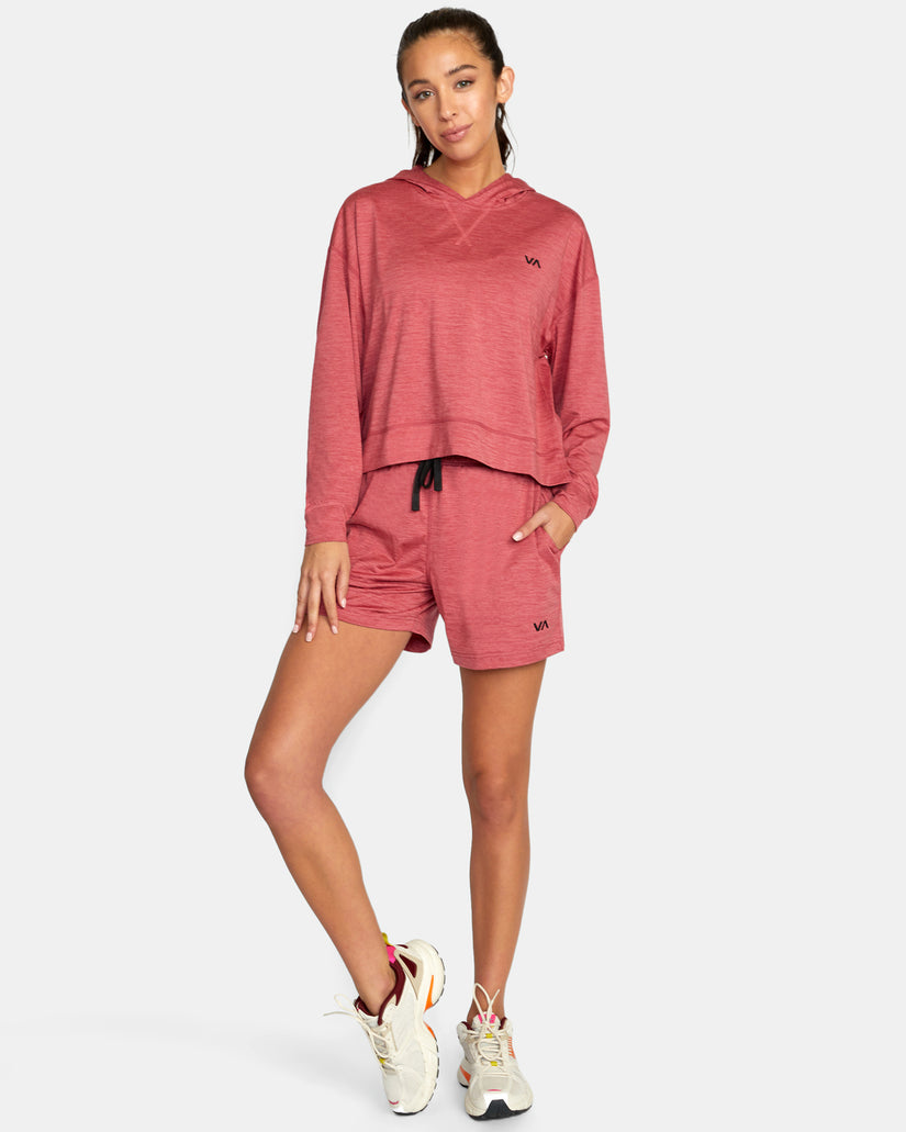 C-Able Cropped Workout Hoodie - Ginger Heather