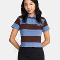 Replay Cropped Polo Tee - Infinity Blue