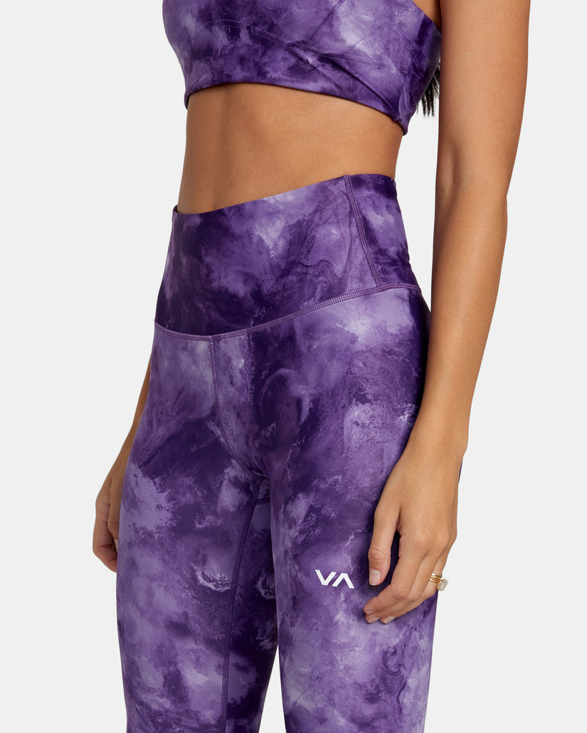 VA Essential Workout Leggings - Grape Tie Dye –