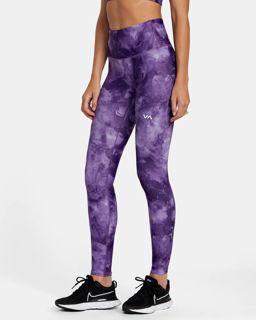 VA Essential Workout Leggings - Grape Tie Dye