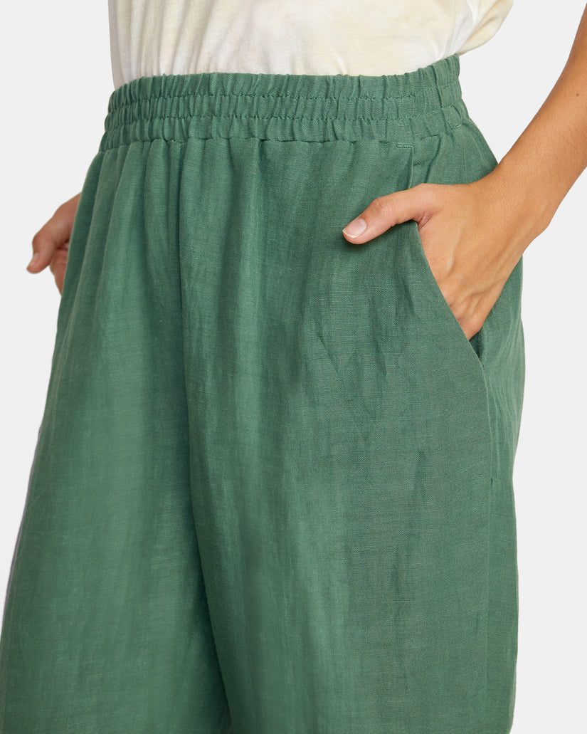 New Yume Woven Pants - Dusky Green