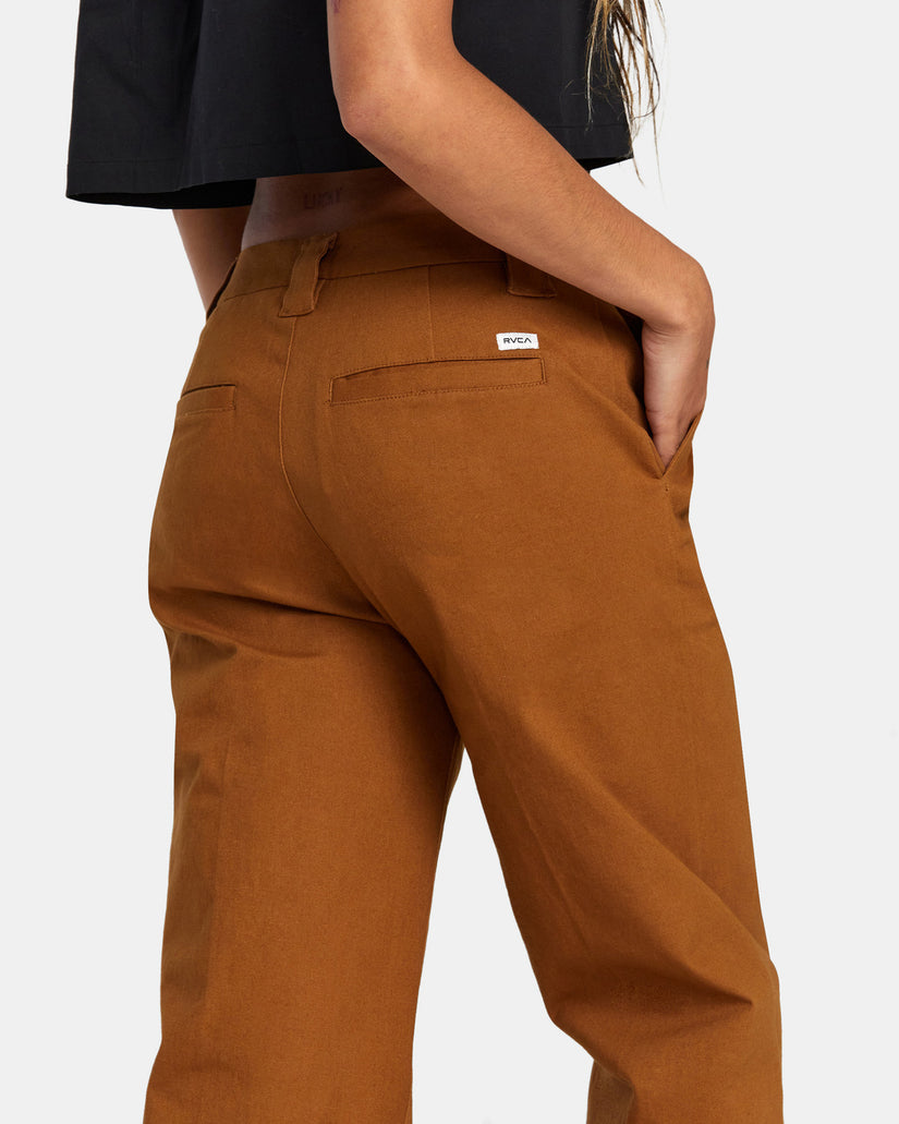 Coco Wide Leg Pants - Workwear Brown