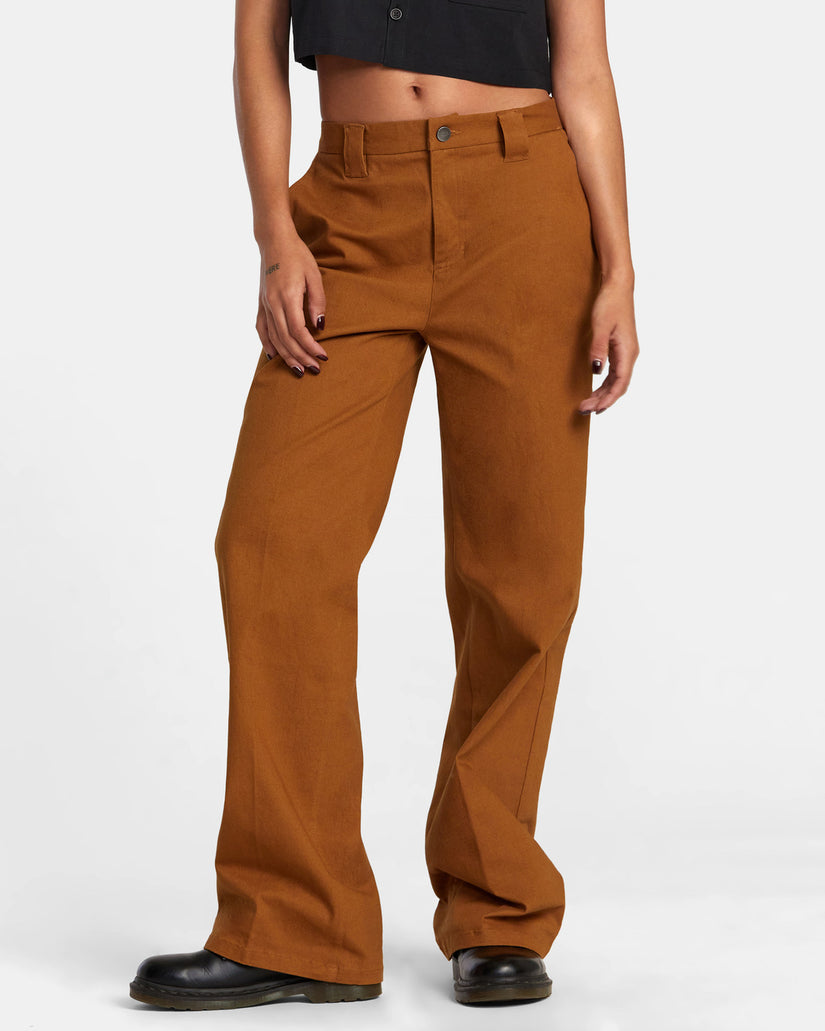 Coco Wide Leg Pants - Workwear Brown – RVCA.com