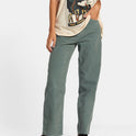 Heritage Corduroy Wide Leg Pants - Spinach