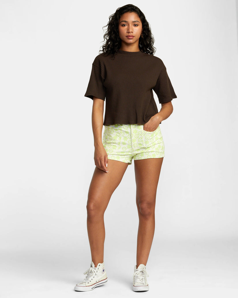 Belle Corduroy Shorts - Neon Green
