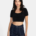 Murray Cropped Sweater - Black
