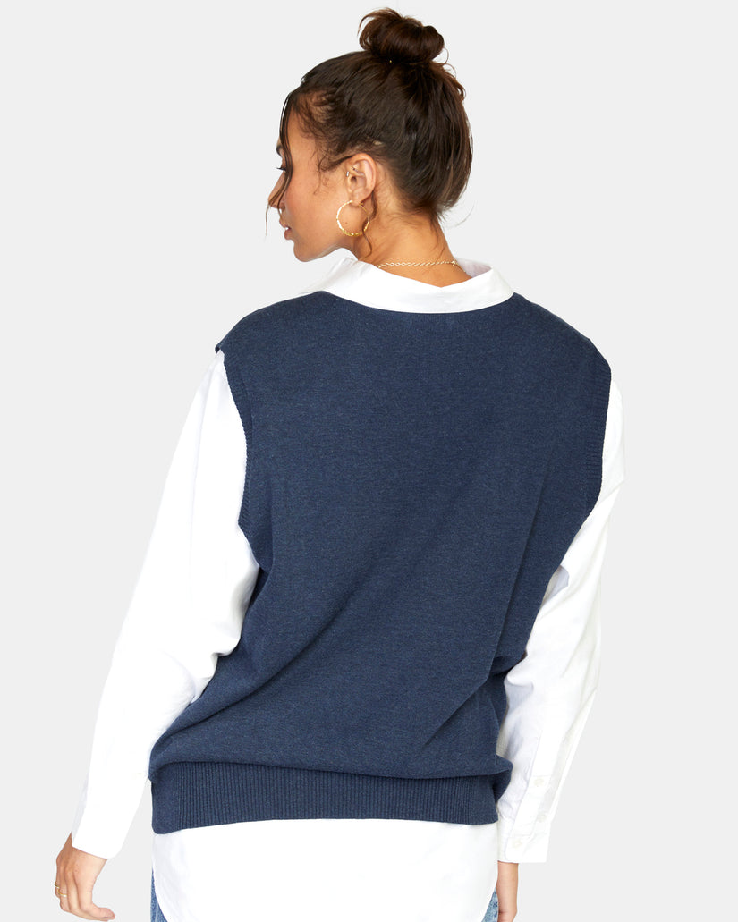Hometown Sweater Vest - Moody Blue