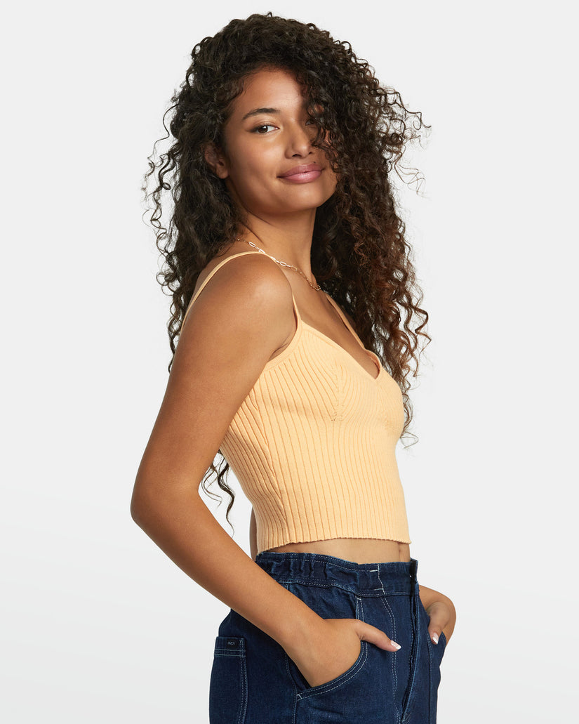 Silhouette Knitted Tank - Melon