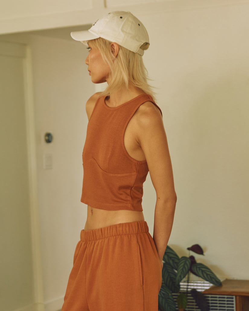 Test Drive Cropped Tank Top - Amber