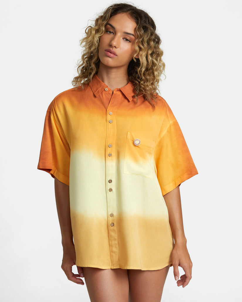 Rose Machado Swami Short Sleeve Shirt - Lemon Meringue