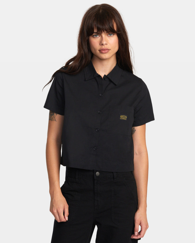 Recession Short Sleeve Shirt - RVCA Black