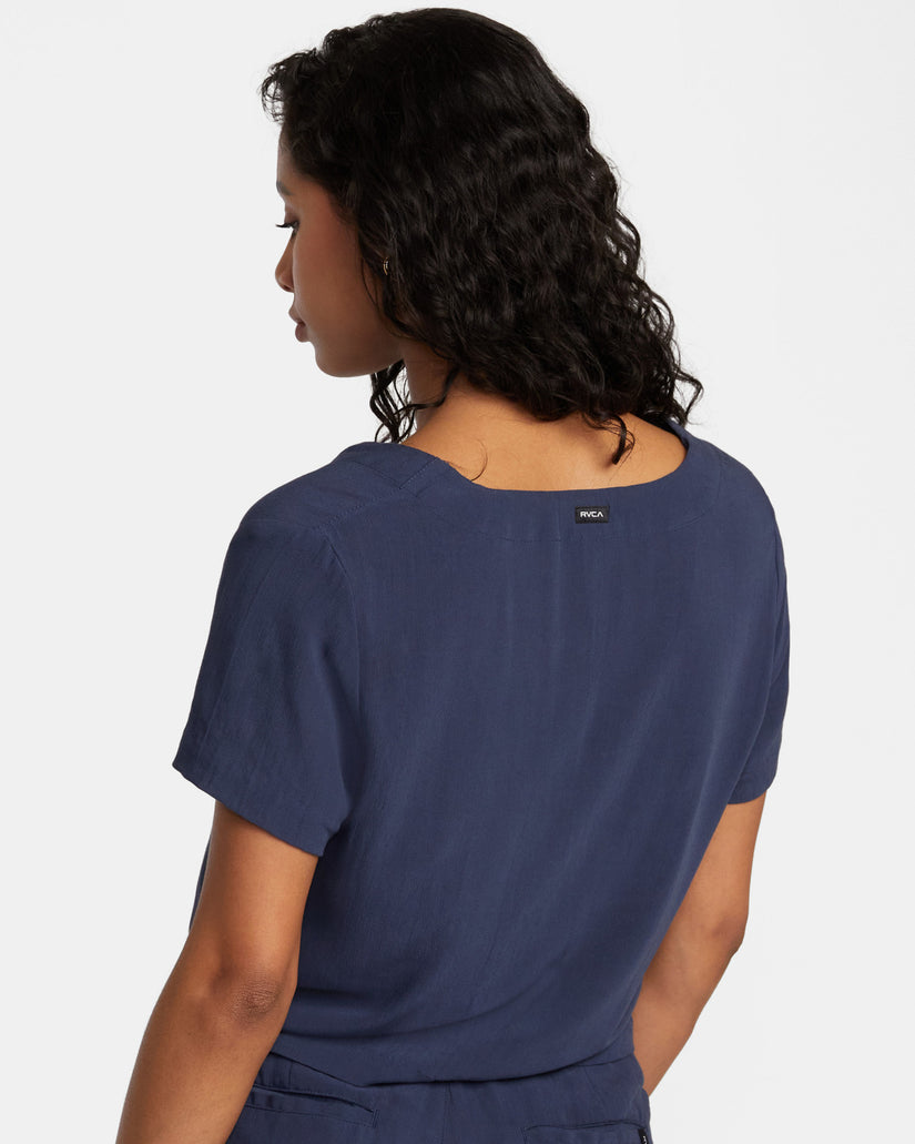 Vista Top Woven Shirt - Moody Blue