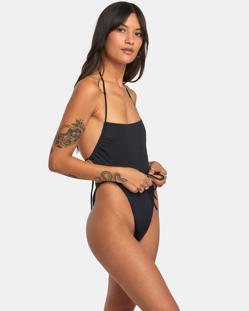 Solid Swenddal One-Piece Swimsuit - Black