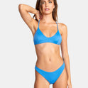 Solid Crossback Bikini Top - Enamel Blue