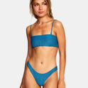 Brightside Bandeau Bikini Top - Snorkel Blue