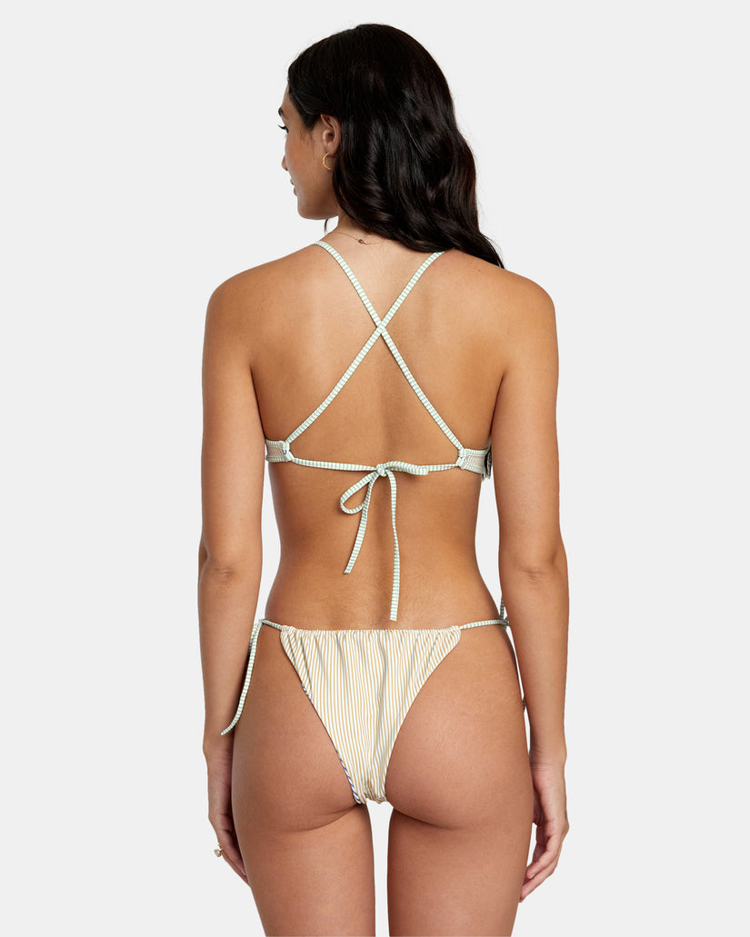 Tri Stripe Reversible Triangle Bikini Top - Multi