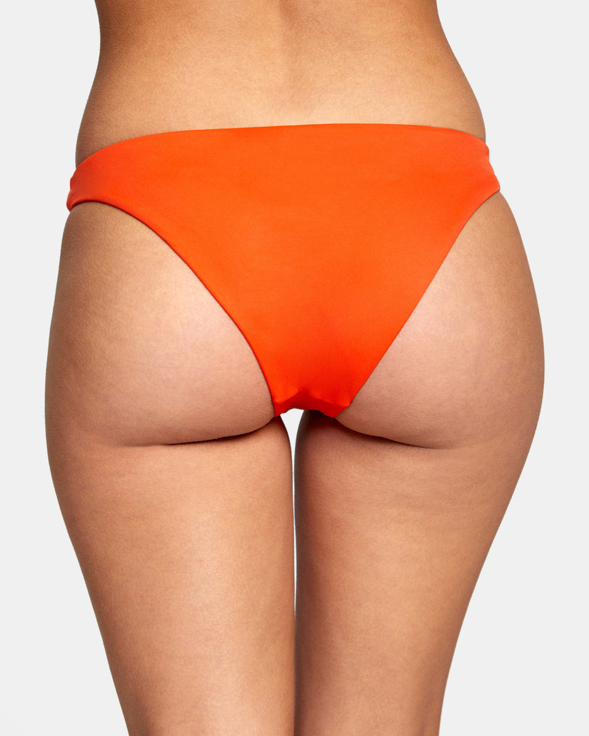 Solid Medium Bikini Bottoms - Red Orange