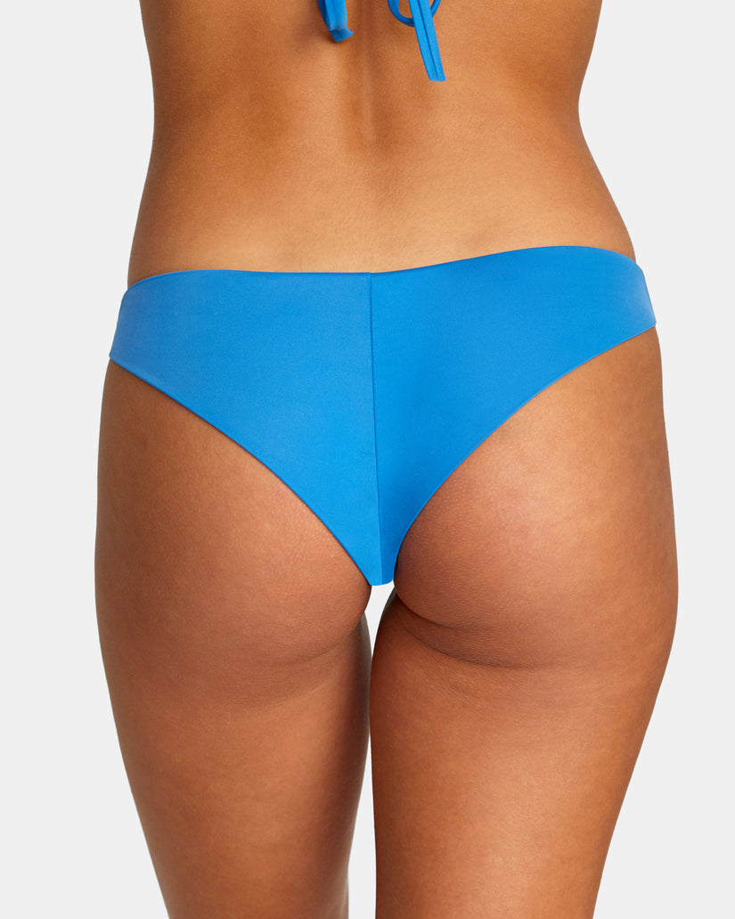 Solid Cheeky Bikini Bottoms - Enamel Blue