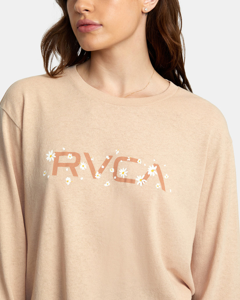 Big RVCA Daisy Long Sleeve T-Shirt - Nude