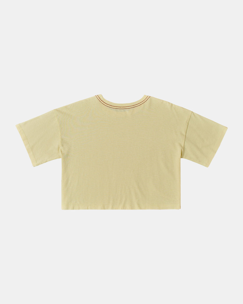 Good Times Boyfriend Crop T-Shirt - Lemon