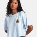Boyfriend Crop Tee 2 T-Shirt - Sky High