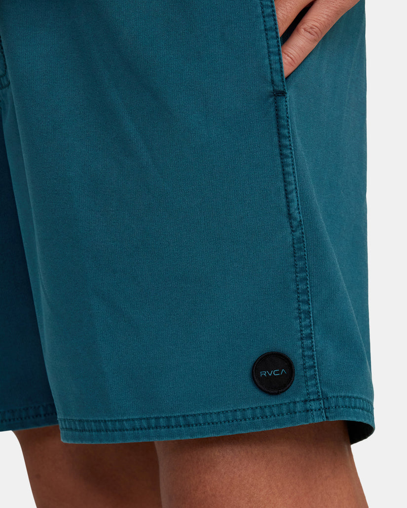 VA Pigment Elastic Waist Boardshorts 17" - Mallard Blue