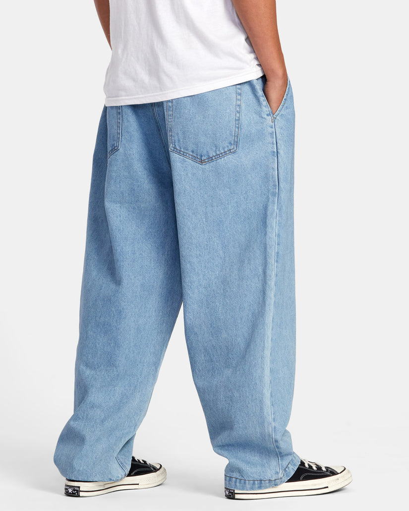 Zach Allen Elastic Waist Denim Jeans - 90S Blue