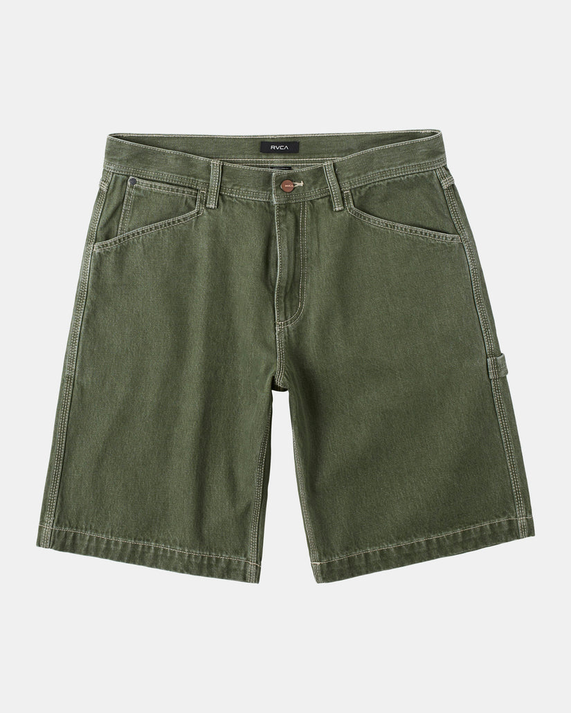 Chainmail Denim Shorts - Cactus Wash