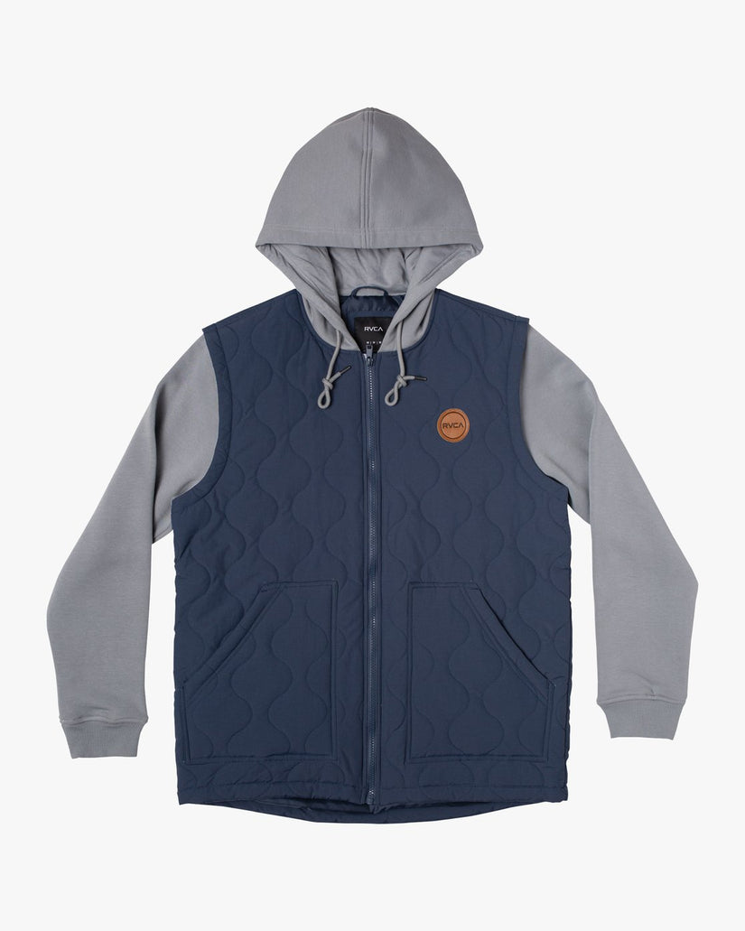 Grant Hooded Puffer Jacket - Moody Blue